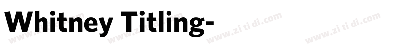 Whitney Titling字体转换